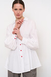 Белая рубашка с красными пуговицами 6 - интернет-магазин Natali Bolgar
