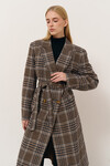 Клетчатое пальто из полушерсти  5 - интернет-магазин Natali Bolgar