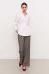Белая рубашка с красными пуговицами 5 - интернет-магазин Natali Bolgar
