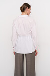 Белая рубашка с красными пуговицами 1 - интернет-магазин Natali Bolgar