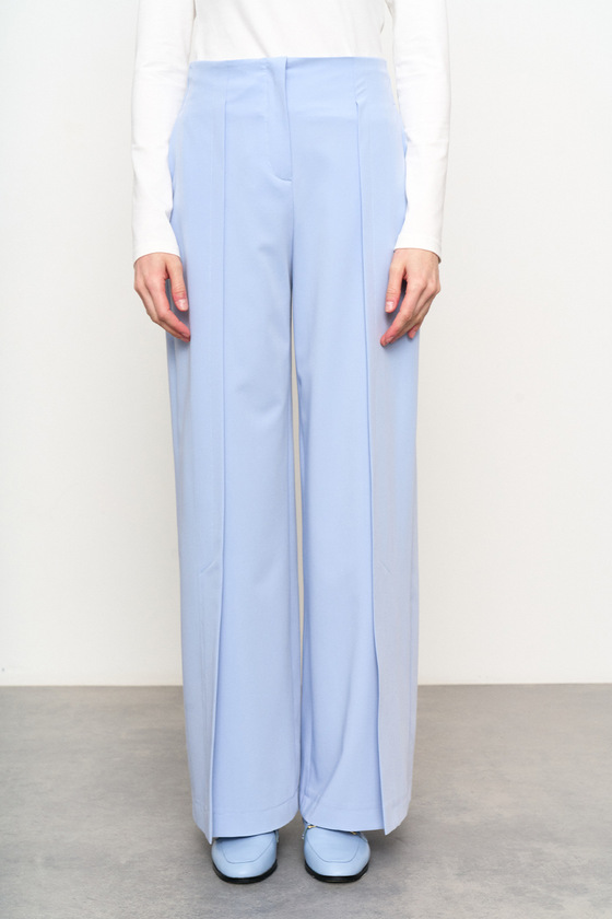 Голубые брюки клёш с разрезами 3 - интернет-магазин Natali Bolgar