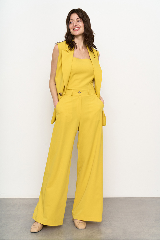 Жёлтый удлинённый жилет 2 - интернет-магазин Natali Bolgar