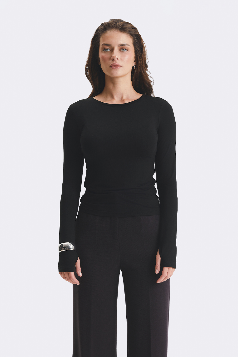 Базовий лонгслів з віскози