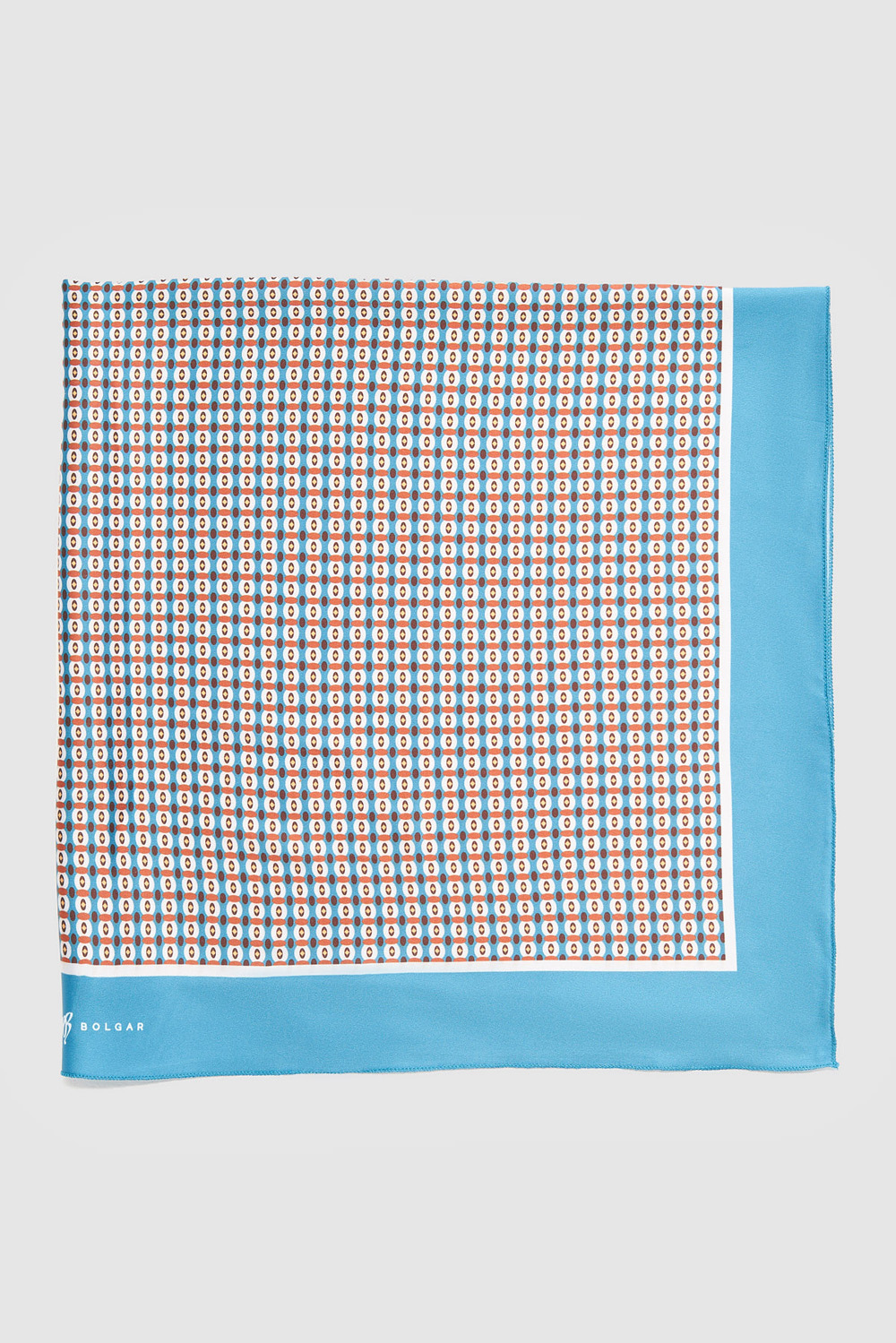 Легкий шелковый платок в геометрическом принте