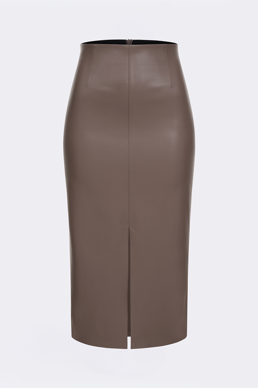 Спідниця з екошкіри кольору мокко
