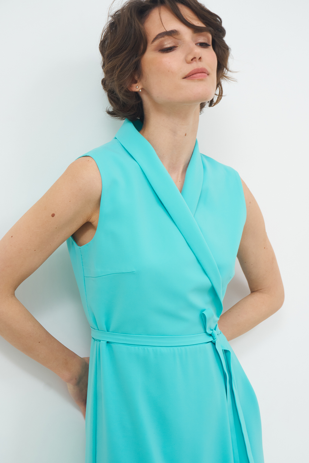 Платье цвета тиффани из креп-шифона Natali Bolgar | Стиль, комфорт ...