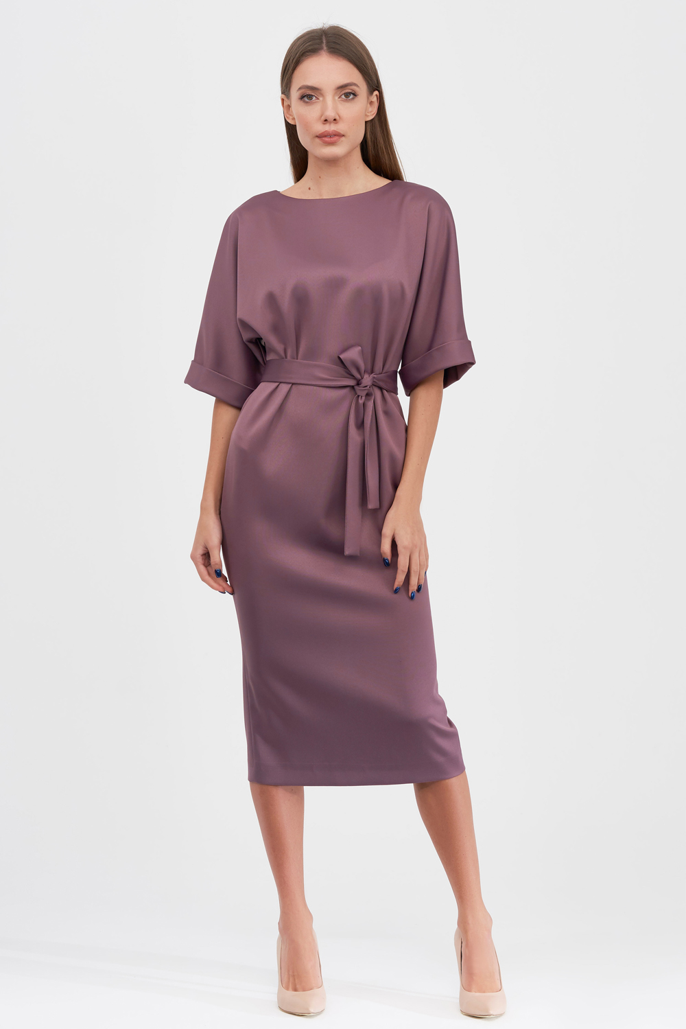 Платье пыльно-лилового цвета