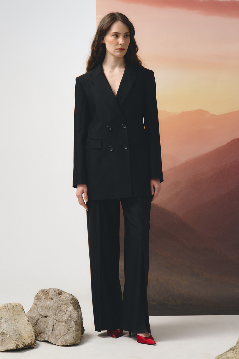 Штани кльош з розрізами