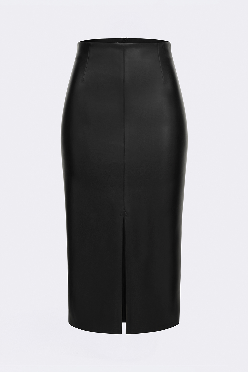 Чорна спідниця з екошкіри