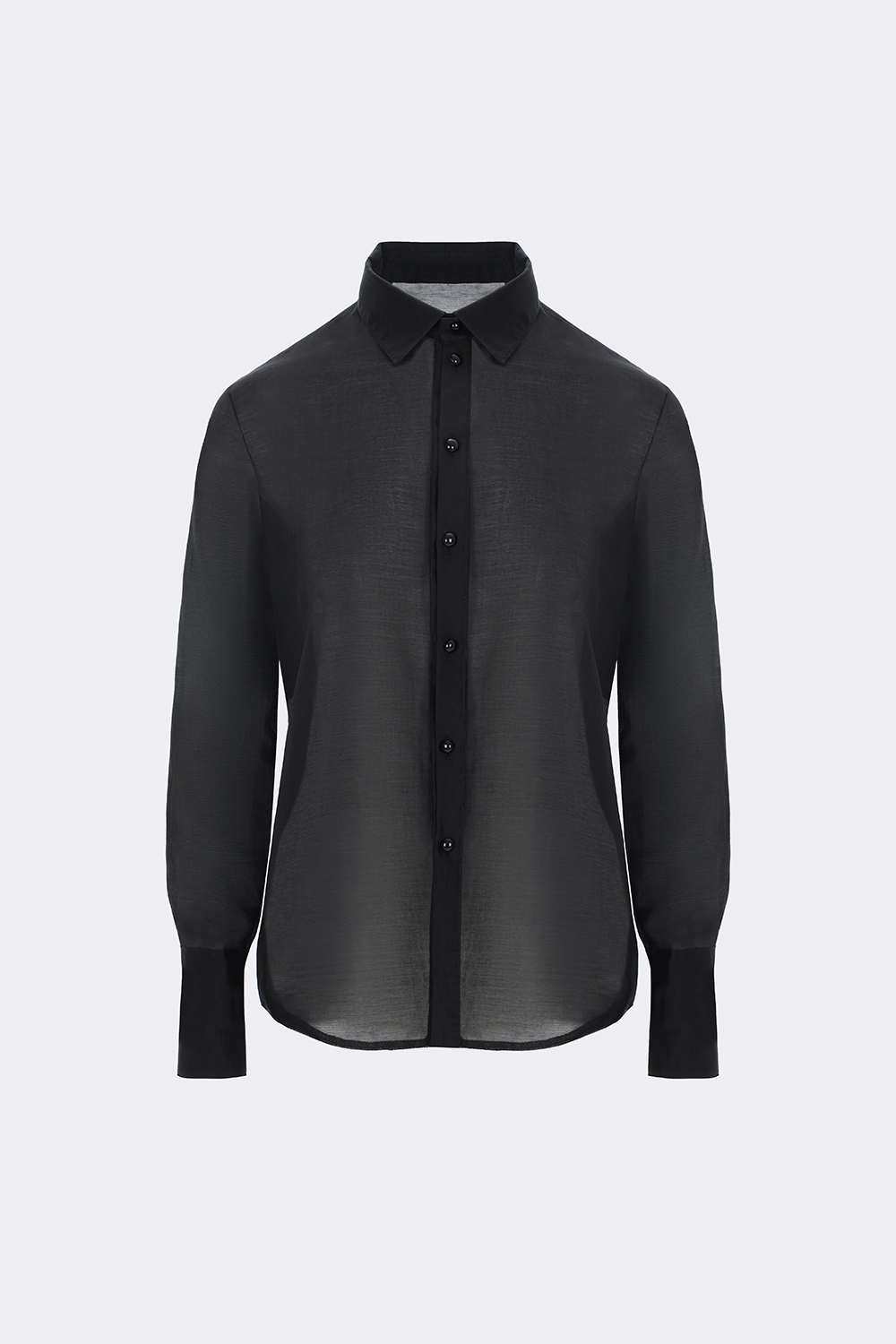 Чорна напівпрозора сорочка