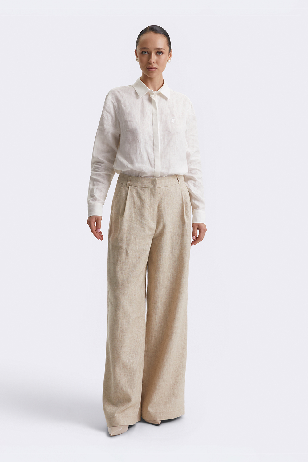 Штани-палаццо з кропиви та льону