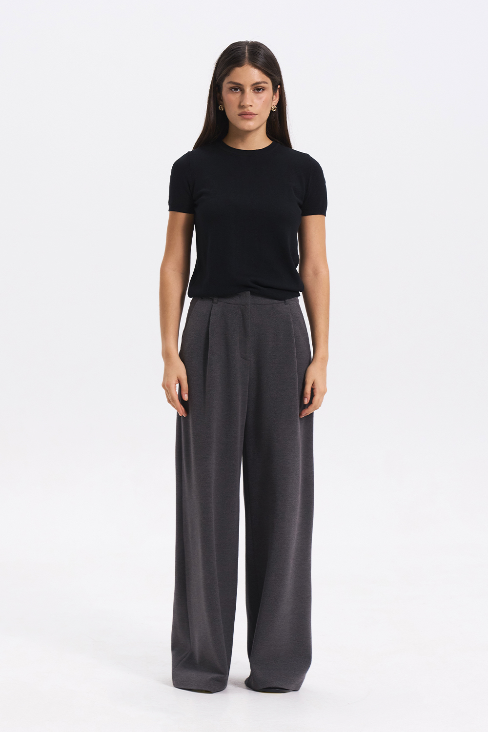 Сірі штани з джерсі