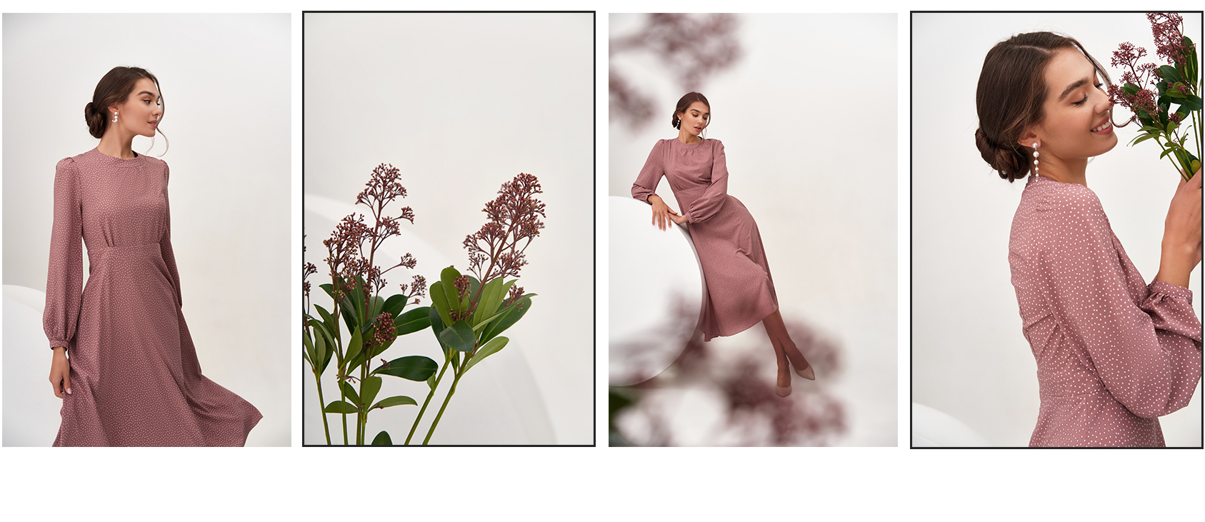 Платье в мелкий горох