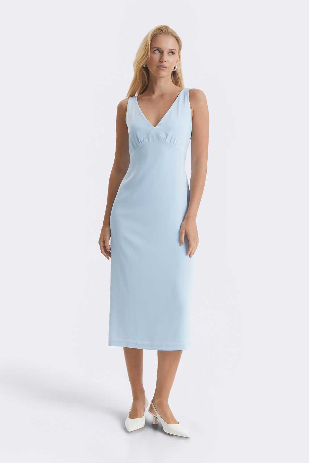 Сукня міді зі штучного шовку