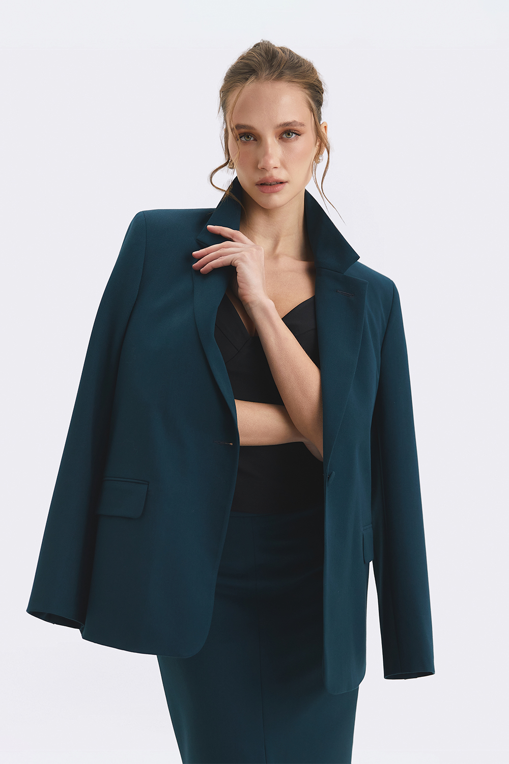 Однобортний жакет оверсайз