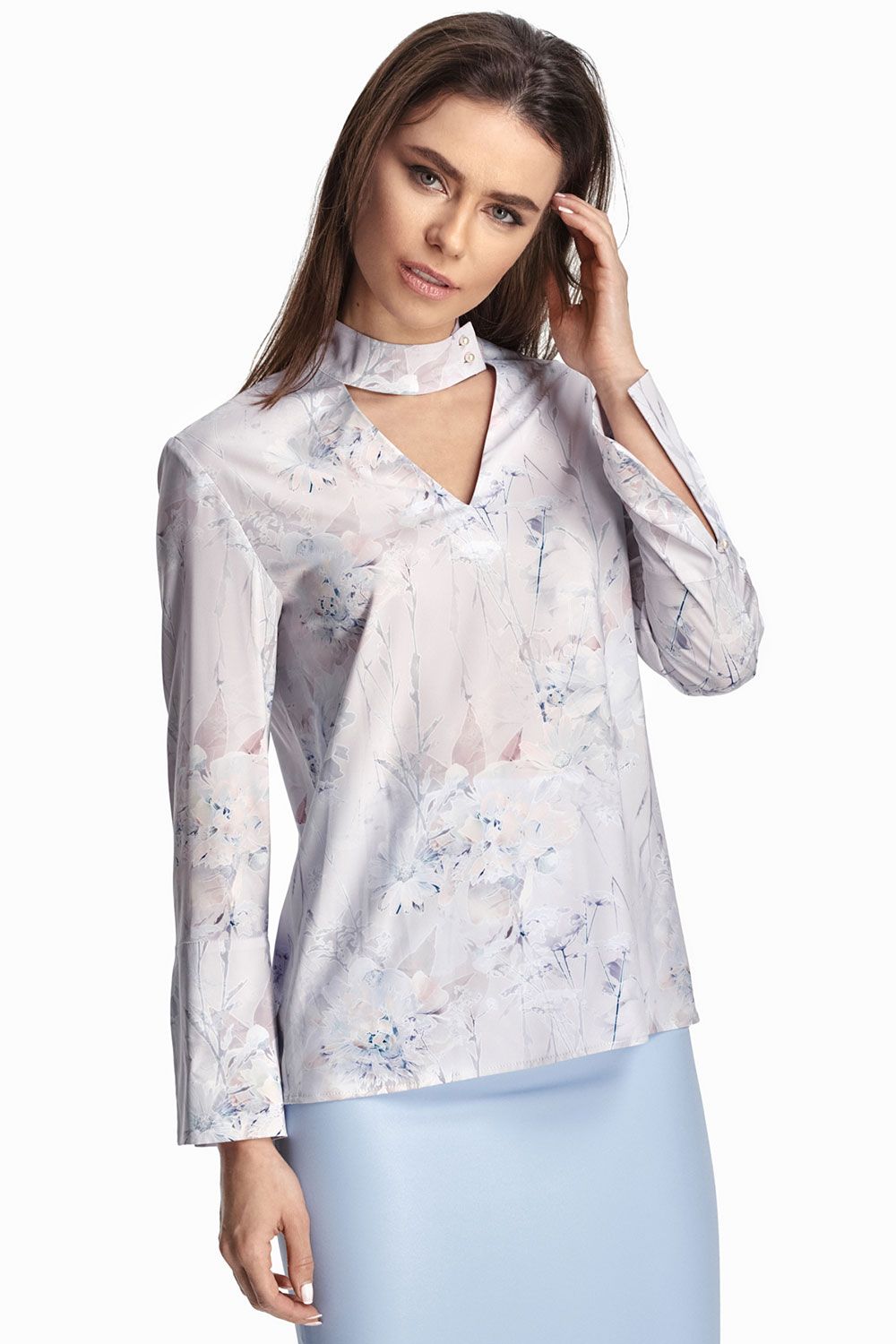 Блуза в цветочном принте