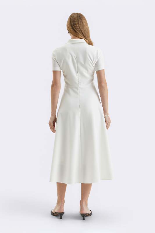 Біла сукня з коміром вид ззаду від Natali Bolgar