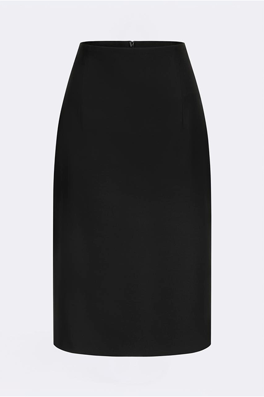 Чорна класична спідниця міді від Natali Bolgar