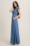 Длинное платье в горох с лифом на запах  - интернет-магазин Natali Bolgar