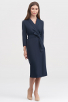 Платье темно-синего цвета  на запах - интернет-магазин Natali Bolgar