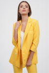 Удлиненный двубортный жакет желтого цвета - интернет-магазин Natali Bolgar