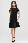 Платье черного цвета с воланом - интернет-магазин Natali Bolgar