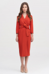 Платье кораллового цвета на запах - интернет-магазин Natali Bolgar