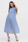 Платье голубого цвета в мелкий горох - интернет-магазин Natali Bolgar