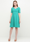 Платье бирюзового цвета с коротким рукавом - интернет-магазин Natali Bolgar