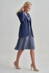 Платье серо-голубого цвета с лифом на запах - интернет-магазин Natali Bolgar