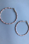 Серьги-кольца с розовой эмалью - интернет-магазин Natali Bolgar