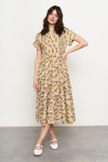 Сукня з геометричним принтом кольору кемел - интернет-магазин Natali Bolgar