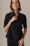 Жакет-кимоно черного цвета с поясом - интернет-магазин Natali Bolgar