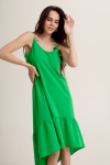 Летнее платье зеленого цвета с асимметричным низом - интернет-магазин Natali Bolgar