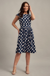 Платье темно-синего цвета в горох - интернет-магазин Natali Bolgar