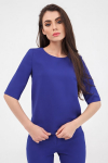 Лаконичная блуза сапфирового оттенка - интернет-магазин Natali Bolgar