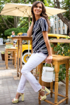 Зауженные брюки белого цвета - интернет-магазин Natali Bolgar