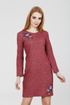 Теплое платье винного оттенка - интернет-магазин Natali Bolgar