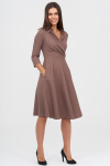 Платье цвета мокко с драпировкой - интернет-магазин Natali Bolgar
