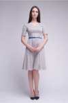 Платье с абстрактным принтом со складками - интернет-магазин Natali Bolgar