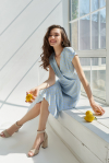 Платье миди нежно-голубого цвета - интернет-магазин Natali Bolgar