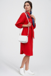 Платье-рубашка со съемным поясом красного цвета - интернет-магазин Natali Bolgar