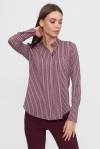 Блуза бордового цвета в геометрическом принте  - интернет-магазин Natali Bolgar