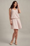 Пудровое платье с V-образным вырезом без рукавов - интернет-магазин Natali Bolgar
