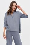 Льняная блуза серого цвета - интернет-магазин Natali Bolgar