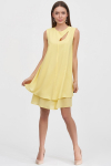 Платье А-силуэта желтого цвета - интернет-магазин Natali Bolgar