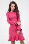 Сукня кольору фуксії з воланами - интернет-магазин Natali Bolgar