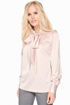 Блуза с бантом светло-бежевого оттенка - интернет-магазин Natali Bolgar