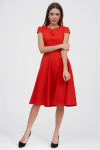 Платье с расклешенной юбкой красного цвета - интернет-магазин Natali Bolgar