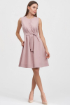 Платье пудрового цвета с поясом - интернет-магазин Natali Bolgar